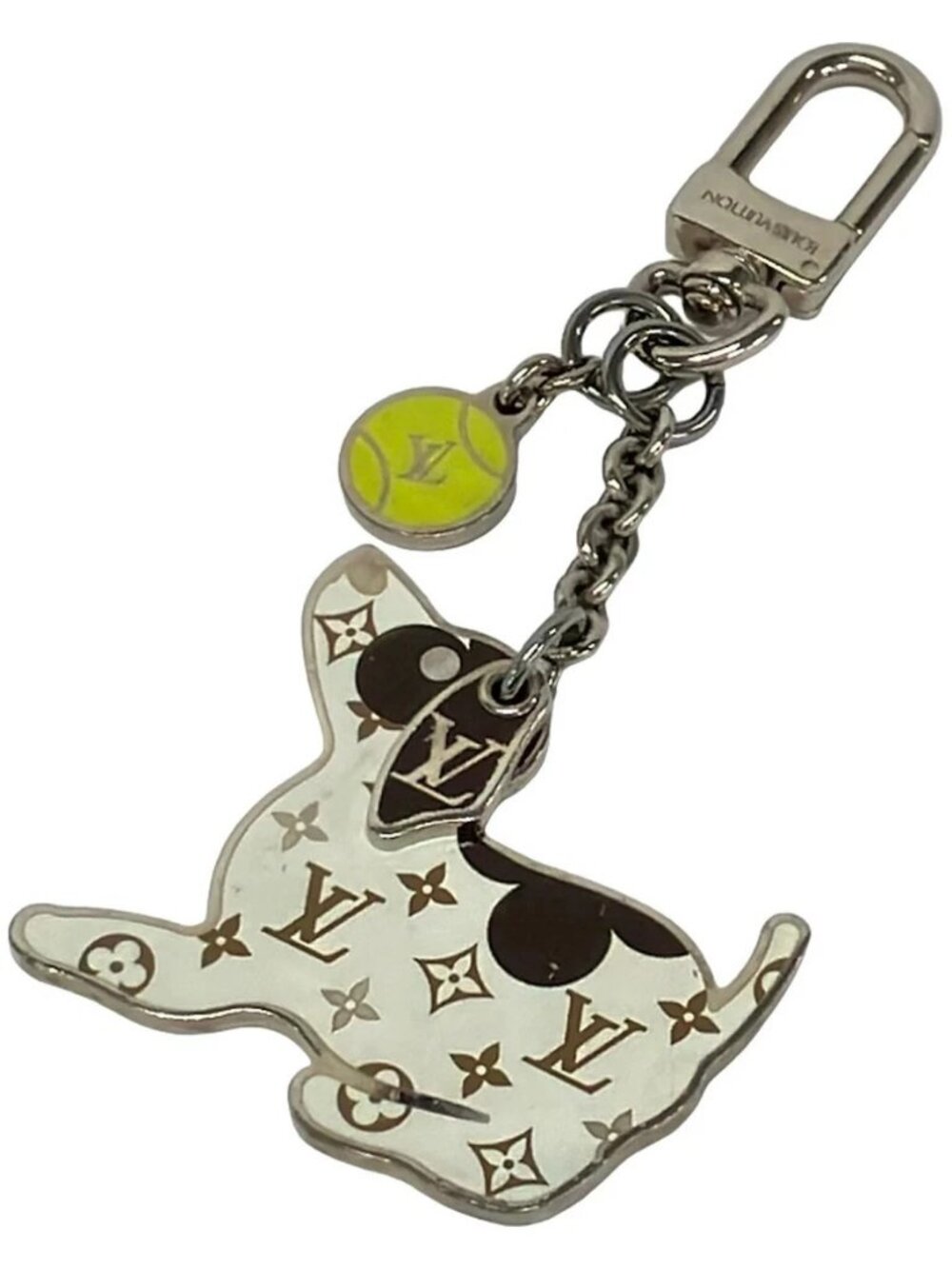LOUIS VUITTON Bijou Sack LV Dog M00747 White Multi AK0272 Bag Charm Hardware